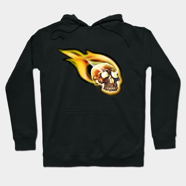 Flaming skull hoodie new arrivals